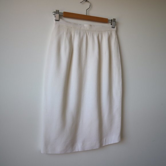 Vintage Ports International White Skirt, Size 8 - Picture 1 of 16